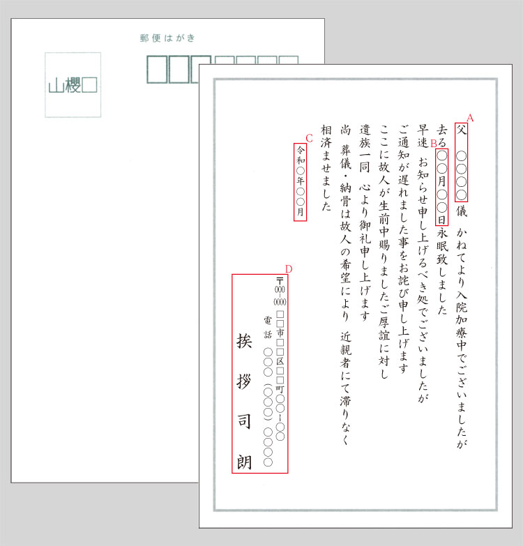 亡くなっ た 家族 年賀状